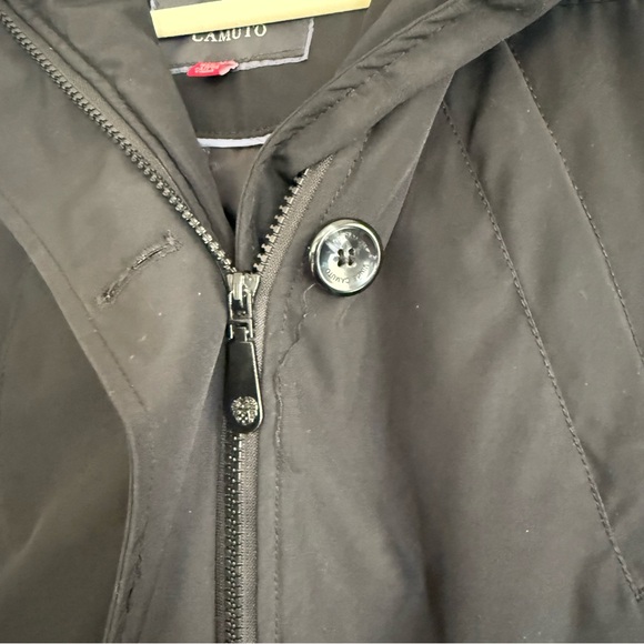 Vince Camuto Black Utility Trench Winter Parka Jacket Hood Coat Women size XS/S - Picture 7 of 13
